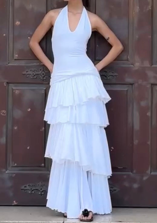 Cake Dress Children's Elegance Sleeveless V-neck Dress