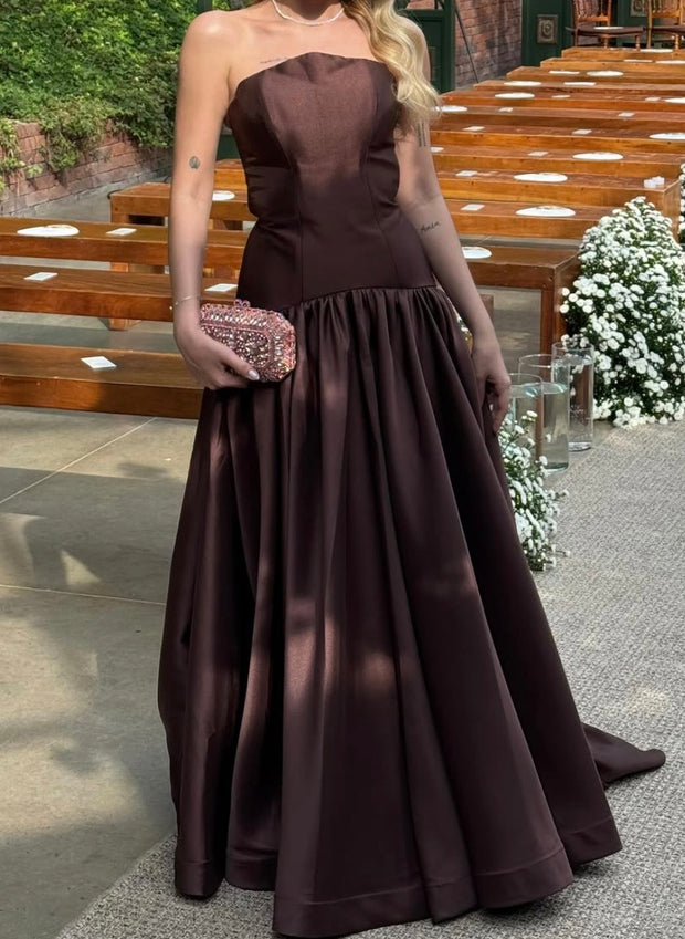 Fashionable Noble Elegant Sleeveless Dress Tube Top Dress