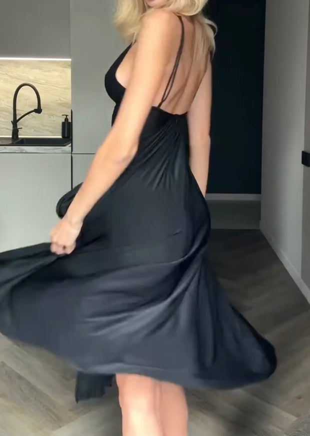 Sexy Mesh Backless off-Shoulder Split Sheath Dress