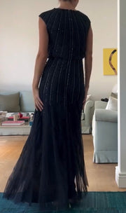 Graceful and Fashionable Beaded Mesh Dress