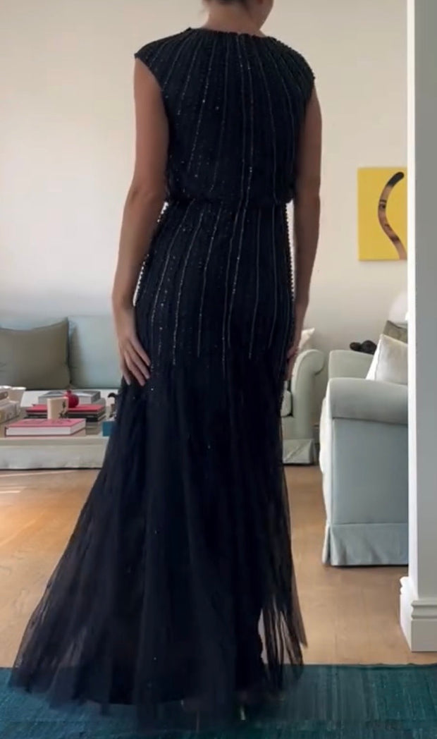 Graceful and Fashionable Beaded Mesh Dress