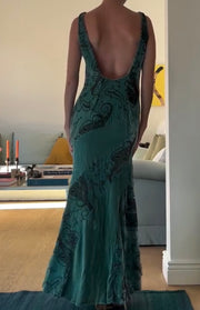 Elegant off-Neck Printed Loose Dress