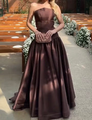 Fashionable Noble Elegant Sleeveless Dress Tube Top Dress