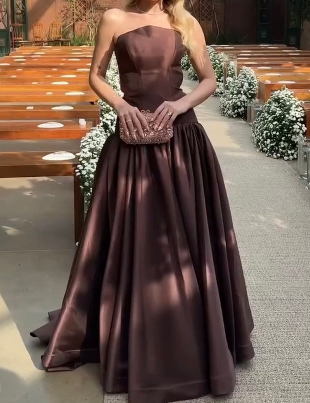 Fashionable Noble Elegant Sleeveless Dress Tube Top Dress