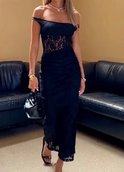 Fashion Sexy Backless See-through Sheath Dress