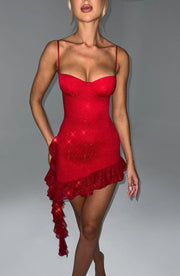 Dixie Mini Dress - Red Sparkle