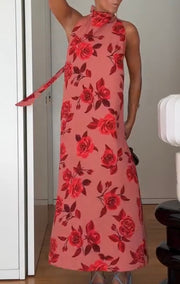 Embroidered Sleeveless Straight Temperament Vacation Dress