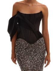 Sexy All-Matching Tube Top Fishbone Top