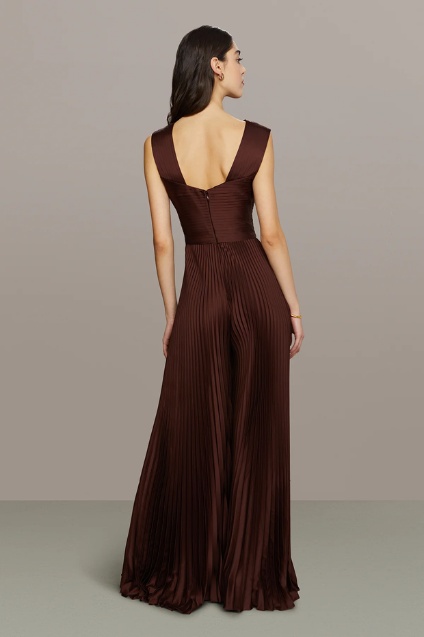 Sexy Suspender Hollow Pleated Jumpsuit