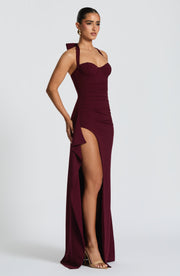 Genette Maxi Dress - Cherry Lacquer